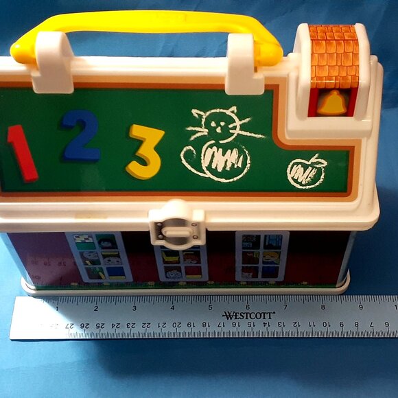 Vintage!! Mattel Fisher Price Little People School House Lunch Box - Circa 2008! - Picture 9 of 10